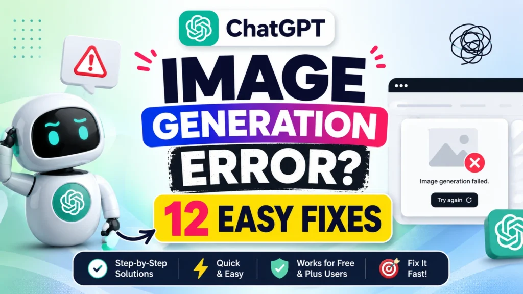 ChatGPT Image Generation Error? 12 Easy Fixes