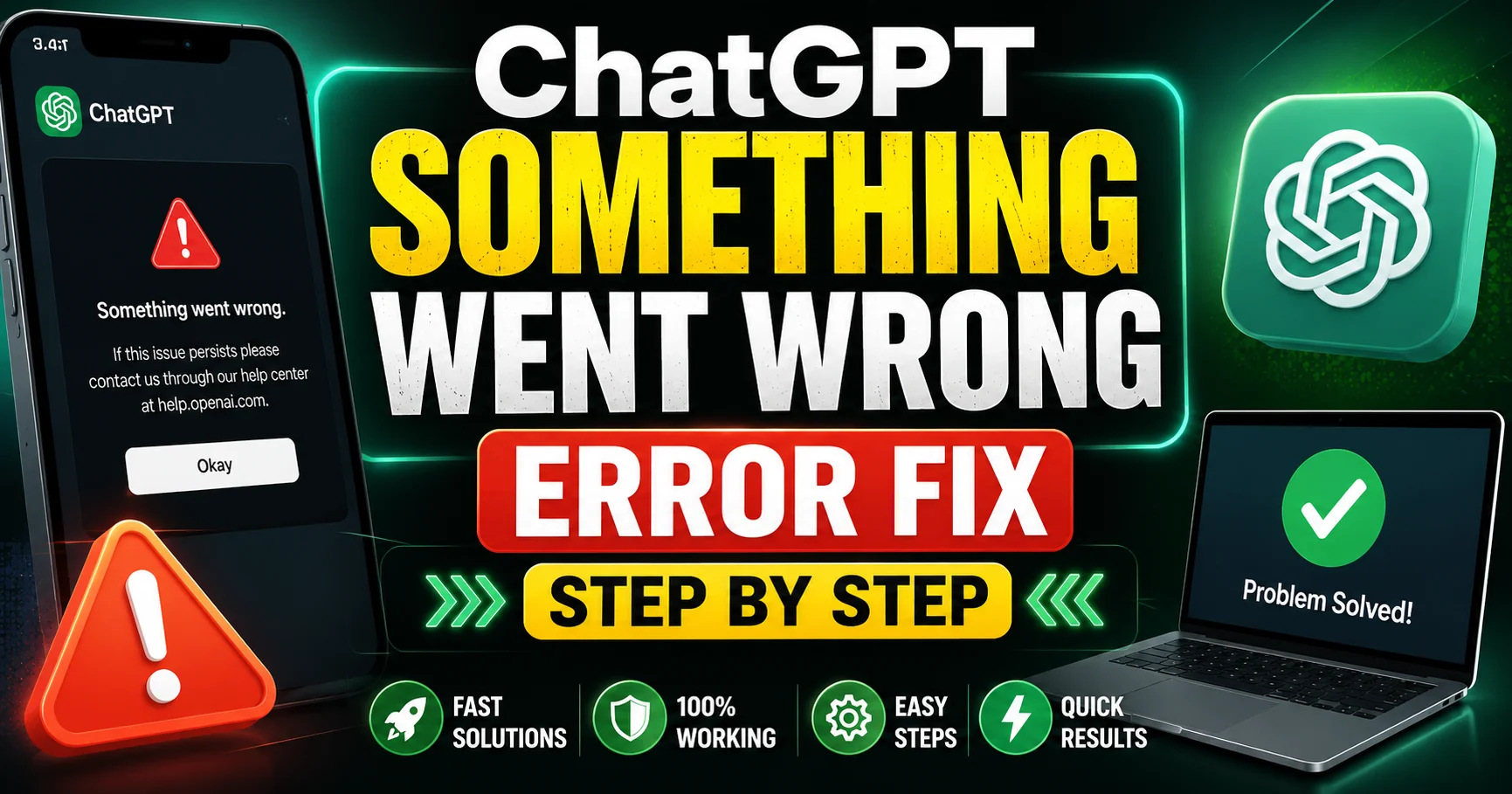 ChatGPT Something Went Wrong Error Fix Step by Step